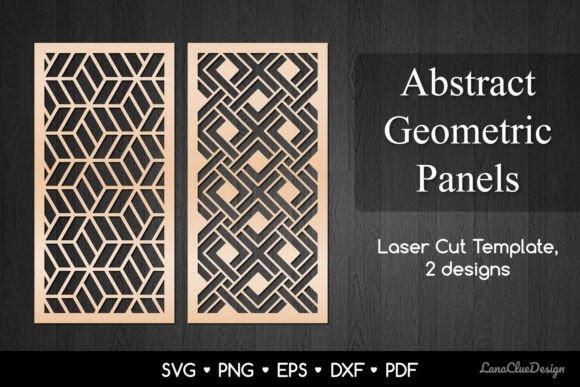 Download 2 Wall Art Panels with Geometric Pattern - Art Collection